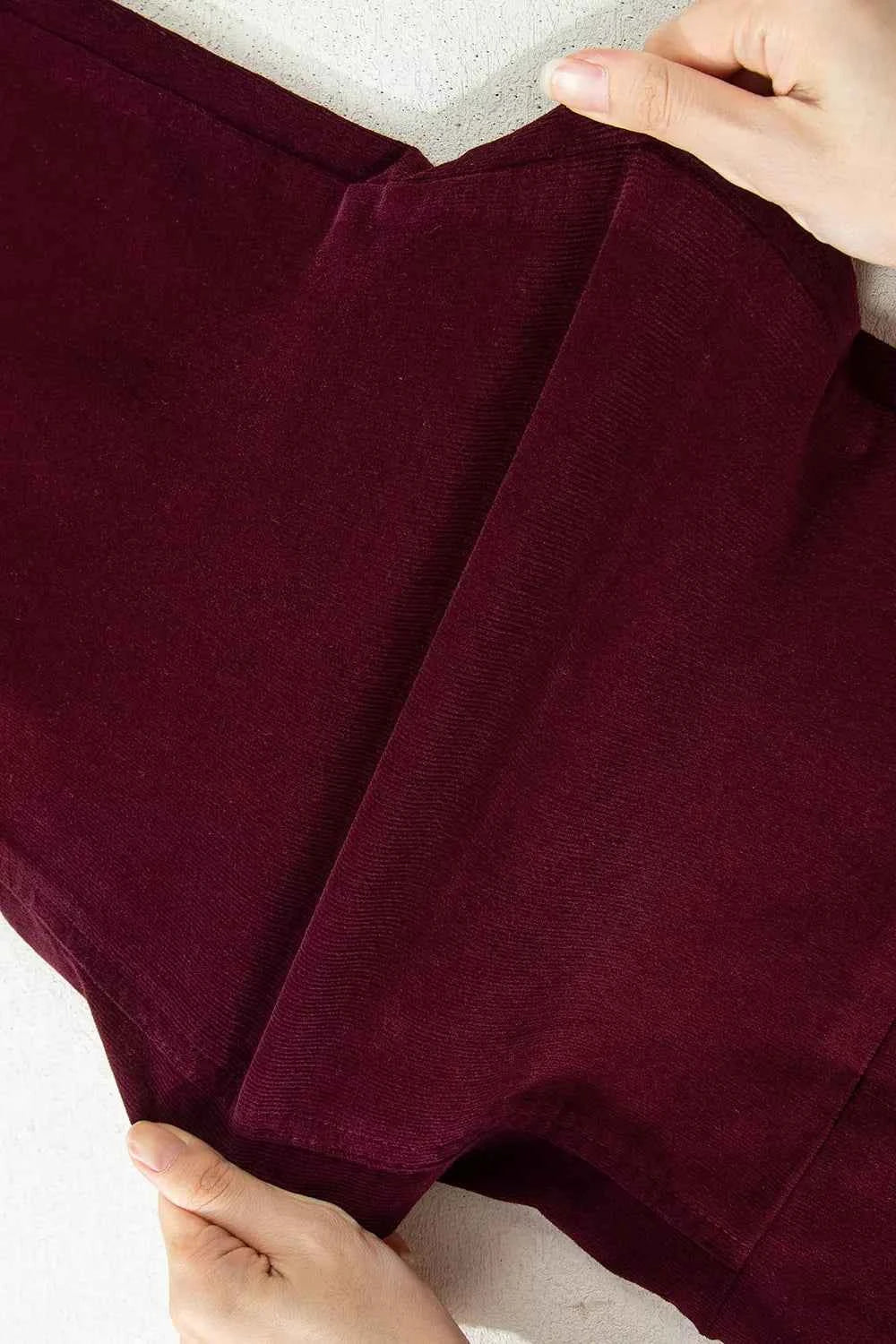 Corduroy High Waist Wide Leg Pants