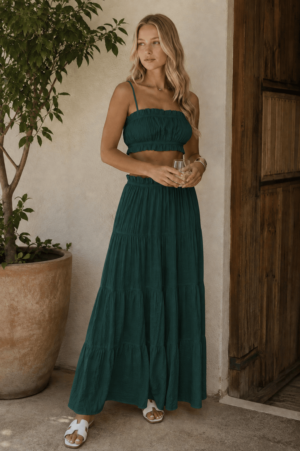 Tube Top Maxi Skirt Set