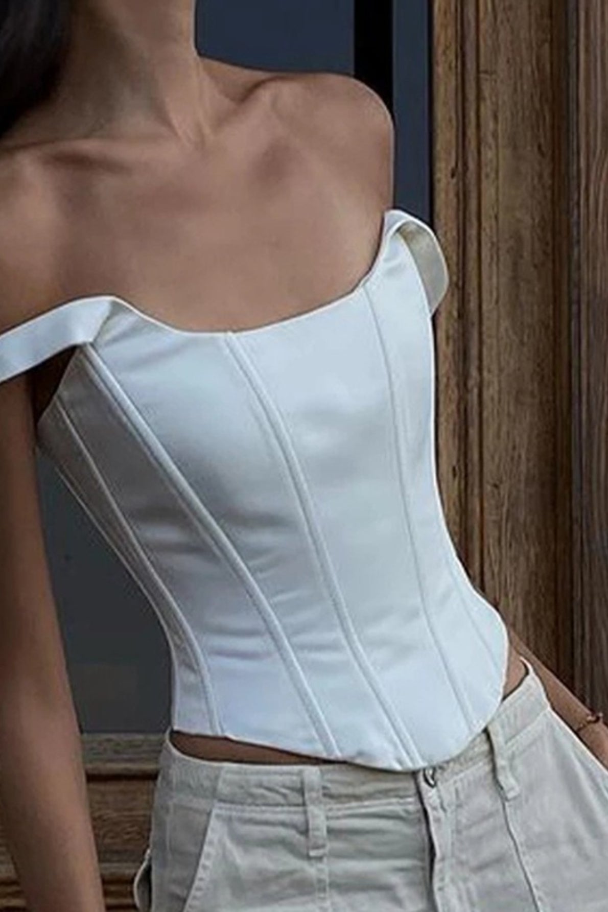 Boned Square Neck Tank Top