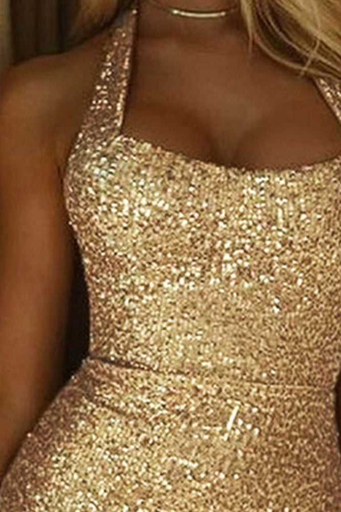 Metallic Bodycon Party Dress - View 4
