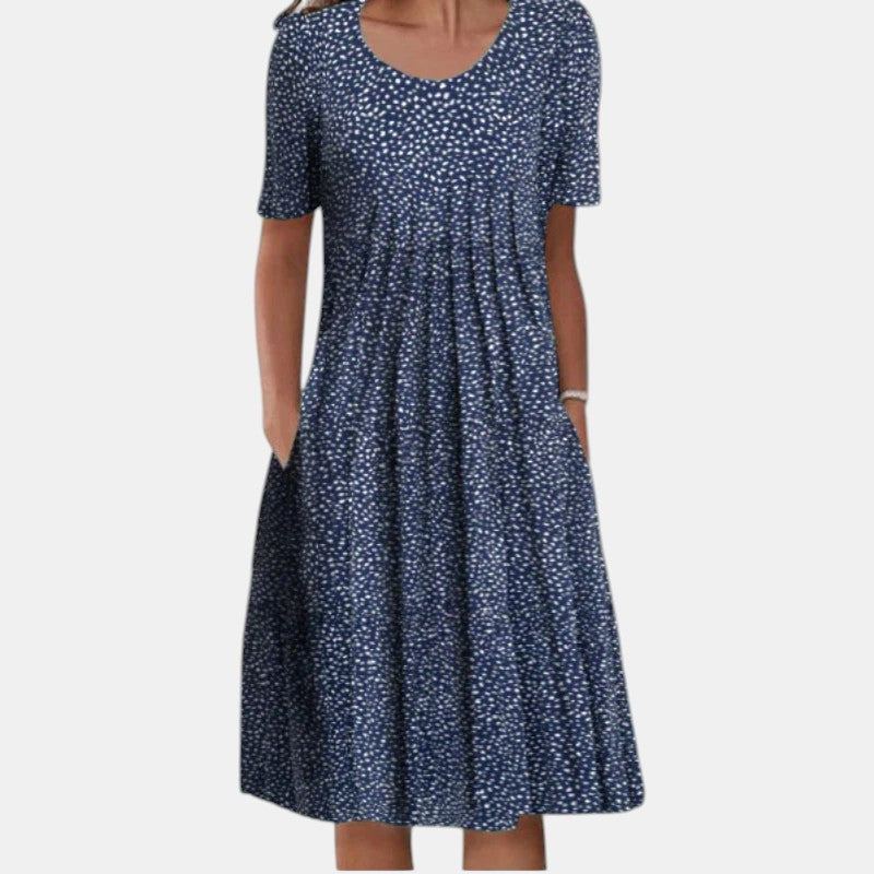 Wildflower Floral Short Sleeve Pleated Midi Dress 5
