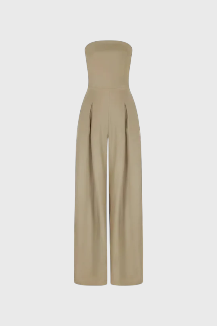 Strapless Wide Leg Pleated Jumpsuit 6
