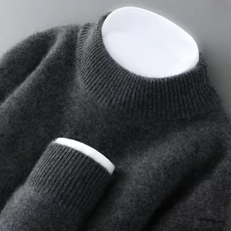 Mock Neck Long Sleeve Ribbed Knit Sweater 8