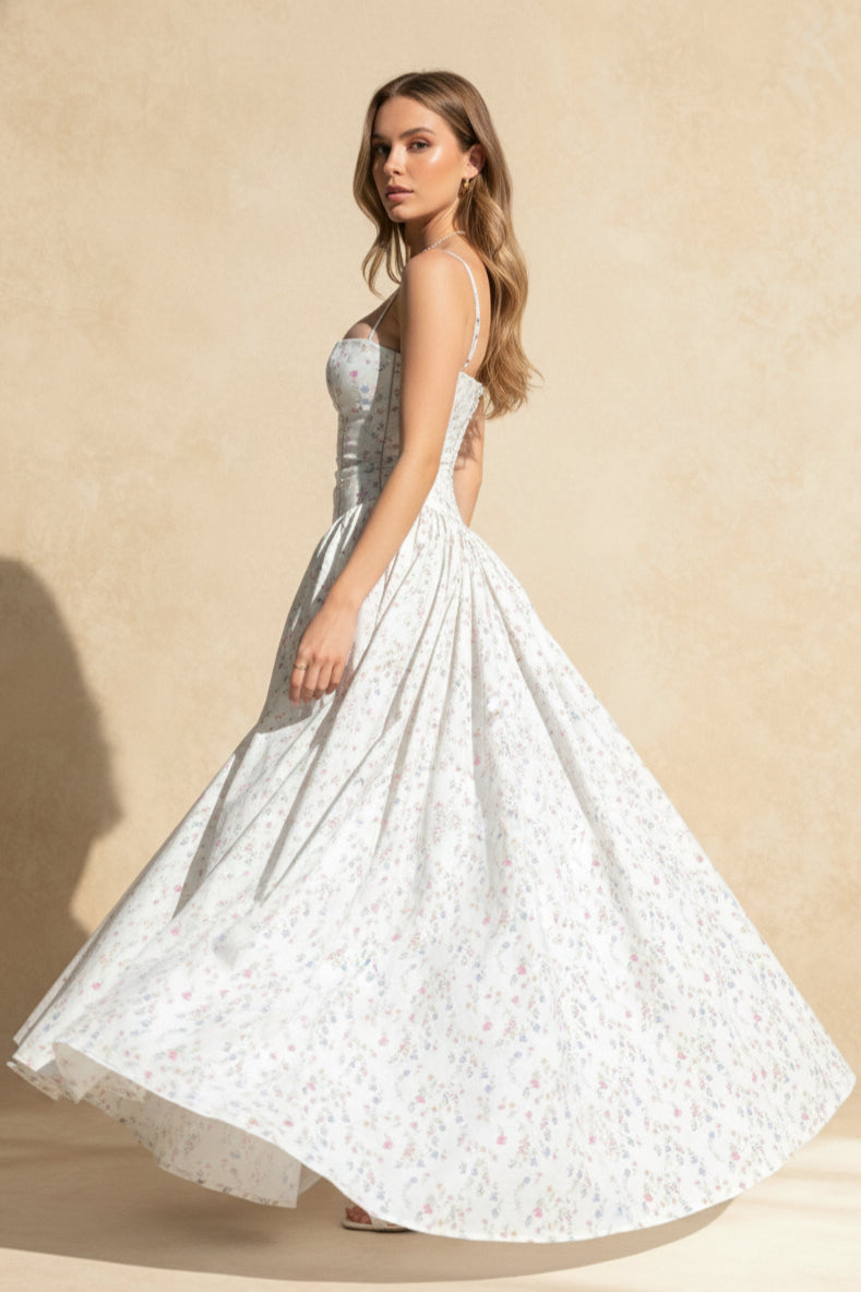 Off-the-Shoulder Floral Maxi Dress
