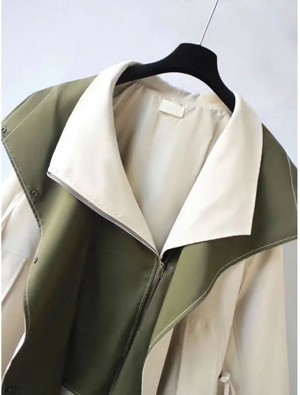 Contrast Oversized Lapel Button Front Utility Jacket 7