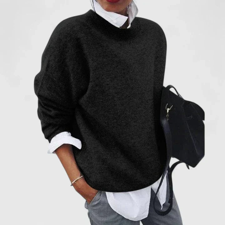 Crew Neck Long Sleeve Oversized Knit Sweater