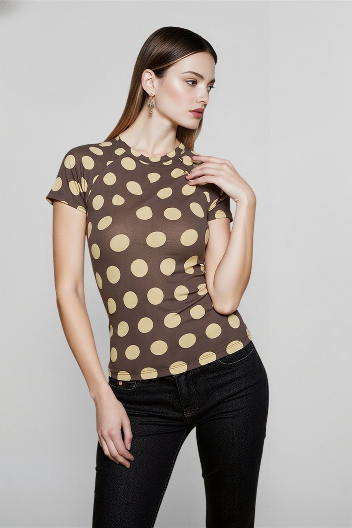 Polka Dot Slim Top