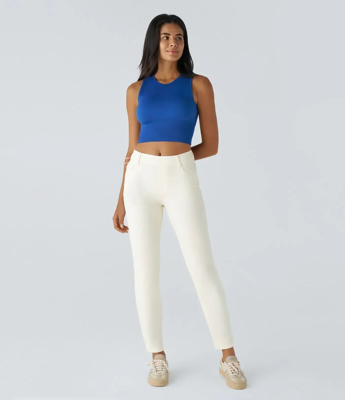 High Waist Straight Leg Pull On Jeans 33