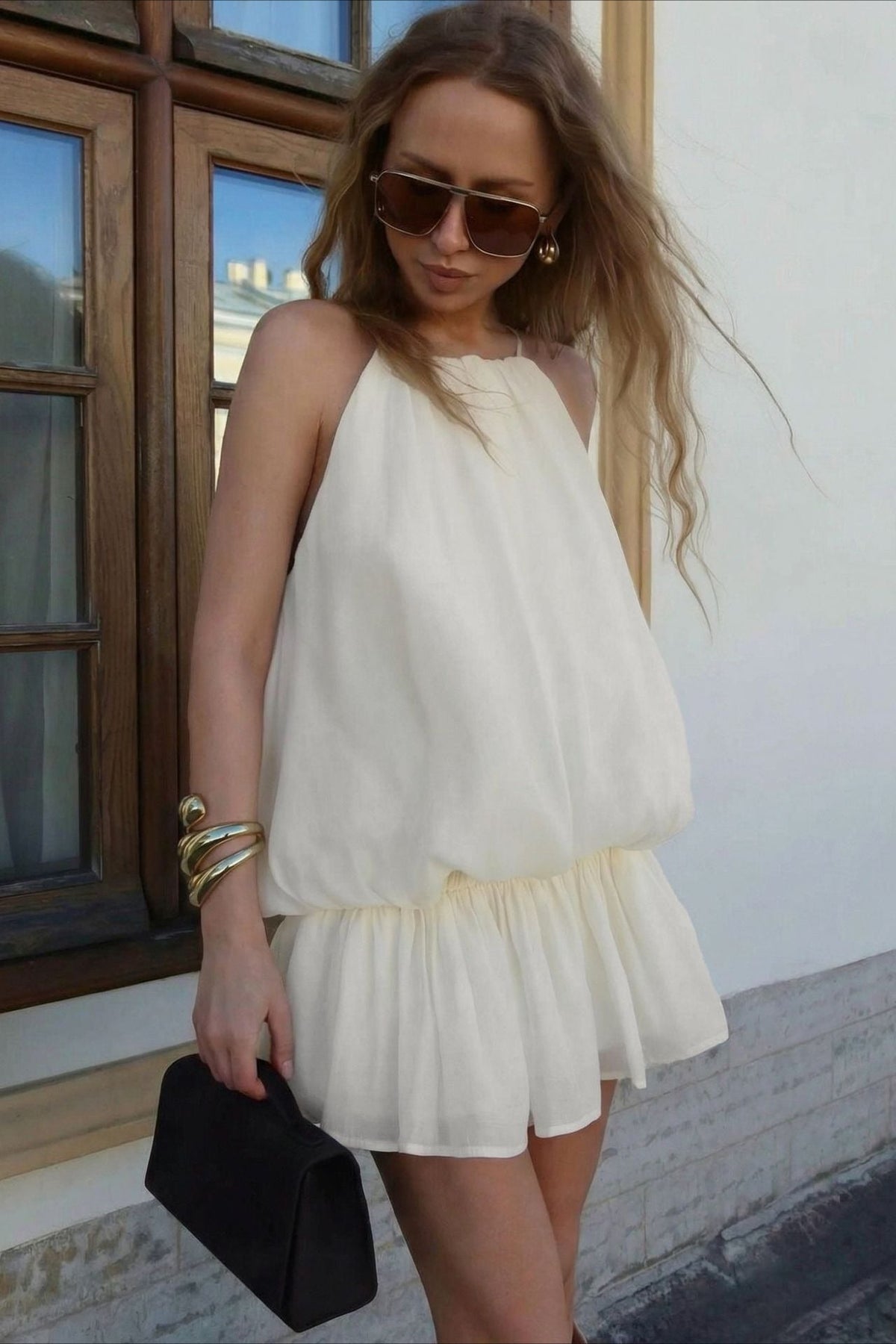 Halter Tencel Slim Fit Skirt Set