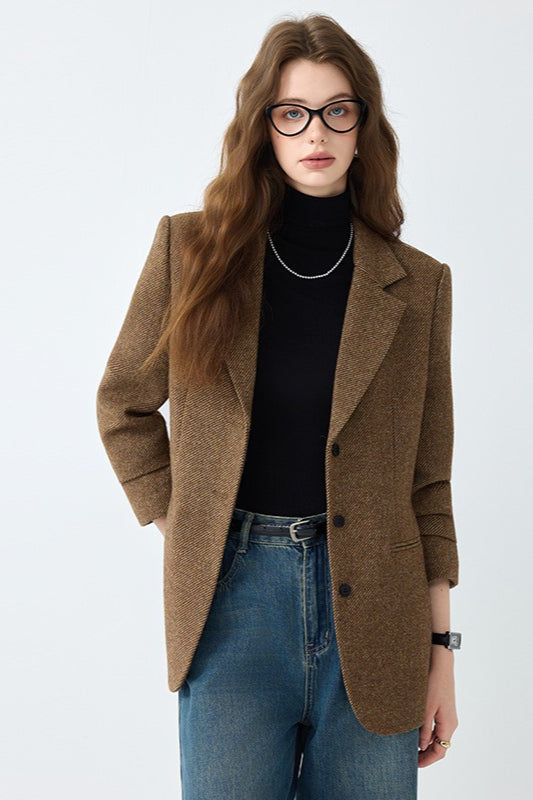Vintage Inspired Heavy Wool Blazer