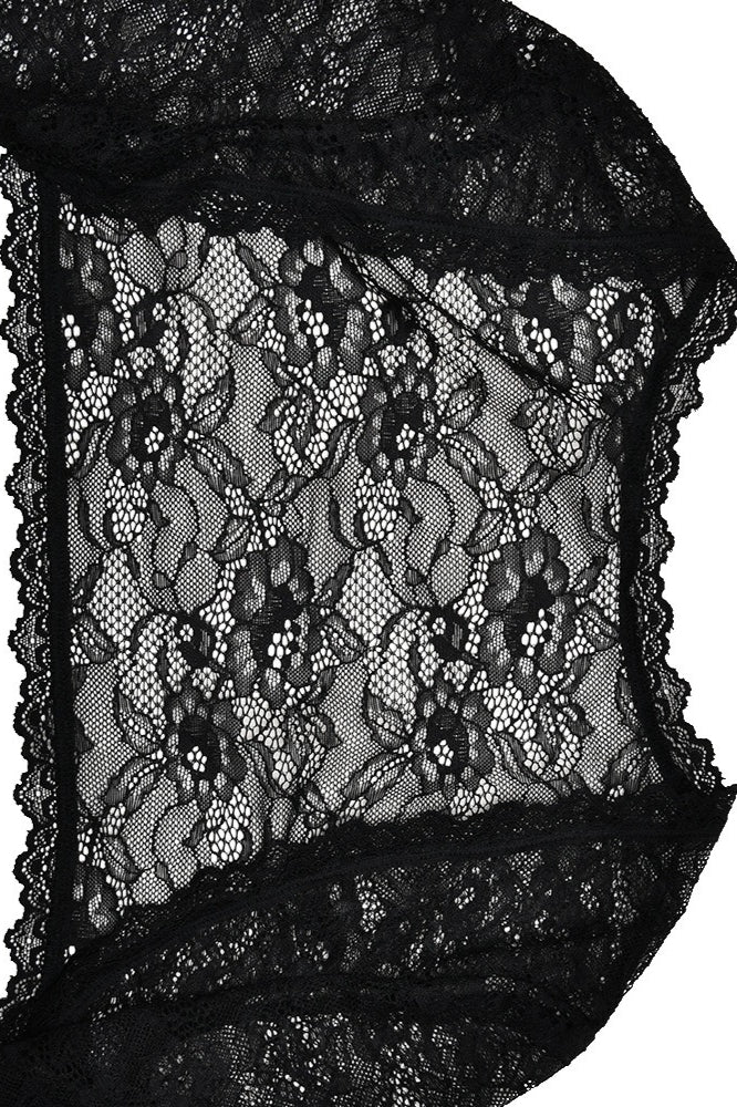 Lace Strapless Corset Bodycon Maxi Dress - View 18