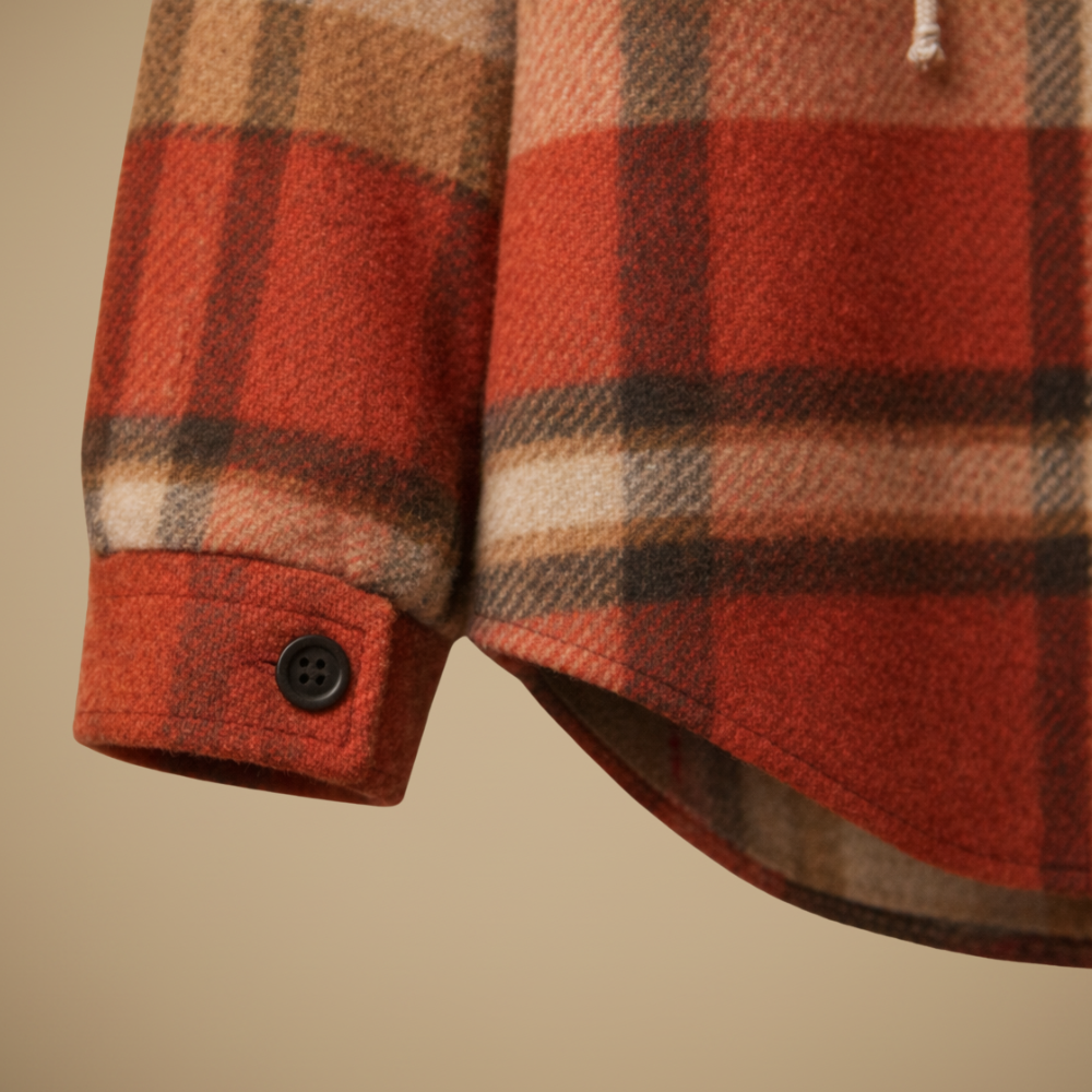 Plaid Sherpa Hooded Button Front Shacket 4