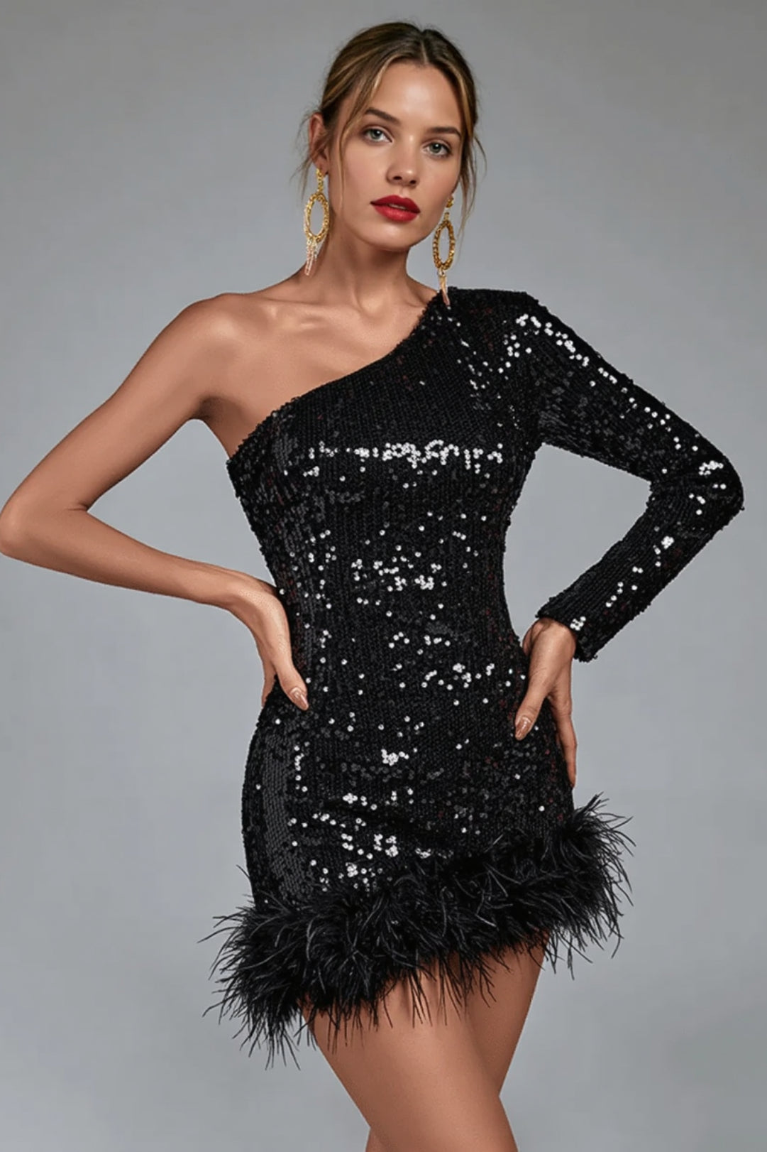 Backless Sequin Dress