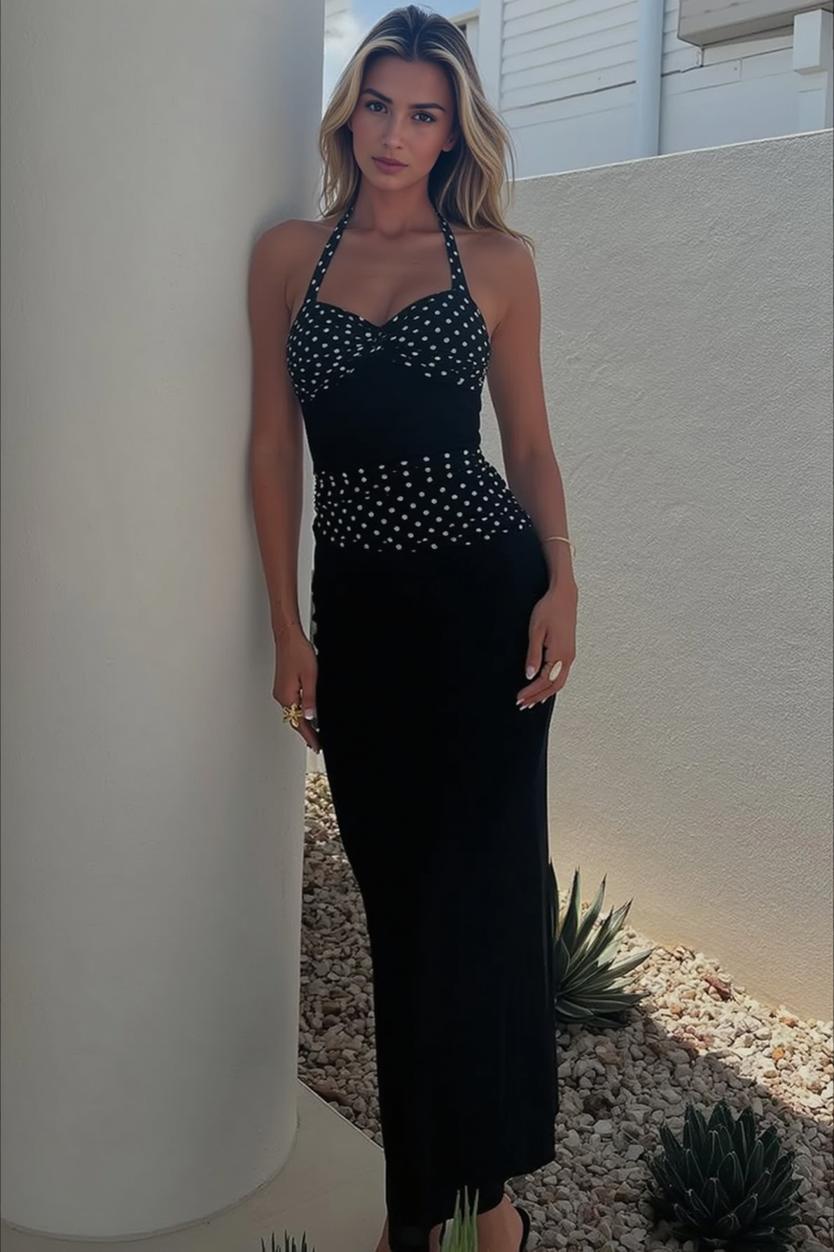 Halter U Neck Backless Tie Party Dress
