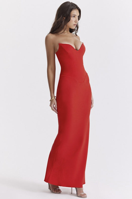 Strapless Sweetheart Corset Bustier Mermaid Gown - View 2