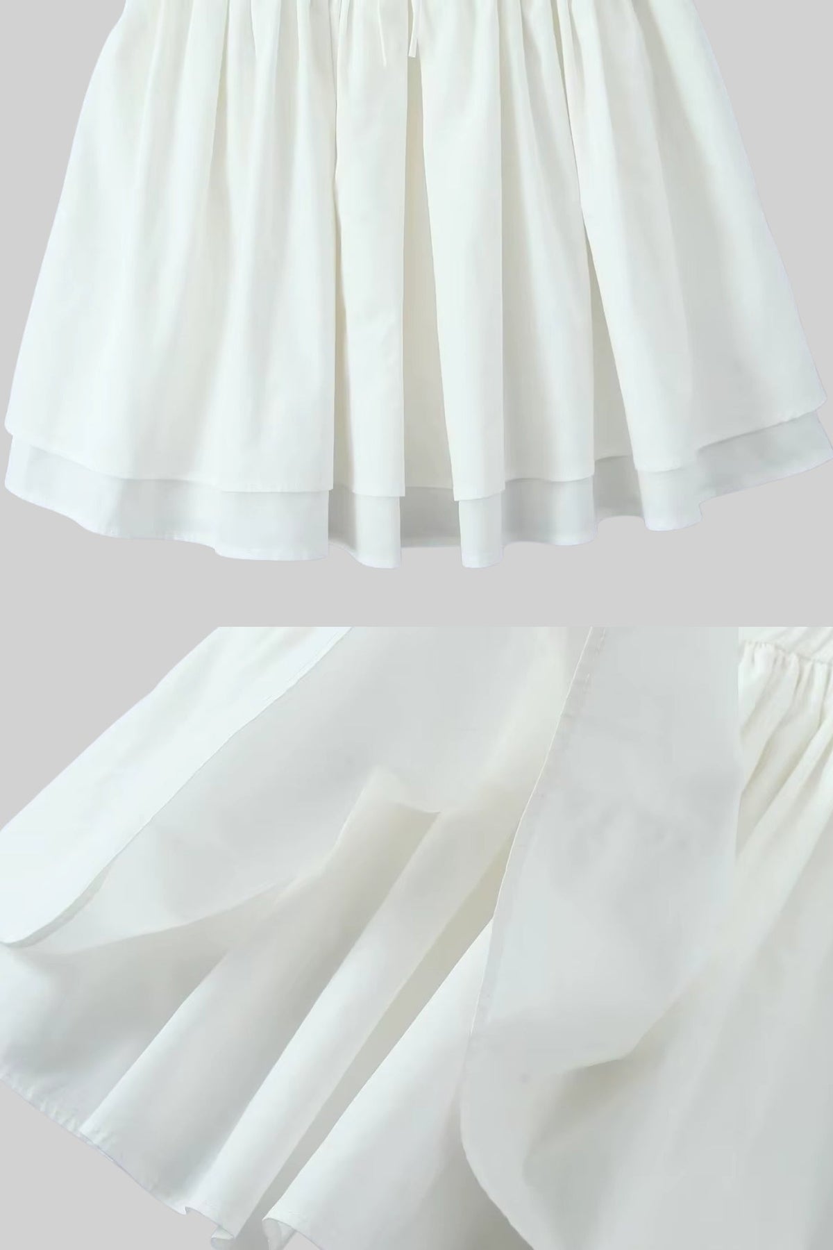 Corset Style Sleeveless Dress With Lace-Up Front Detailing - White - View 9