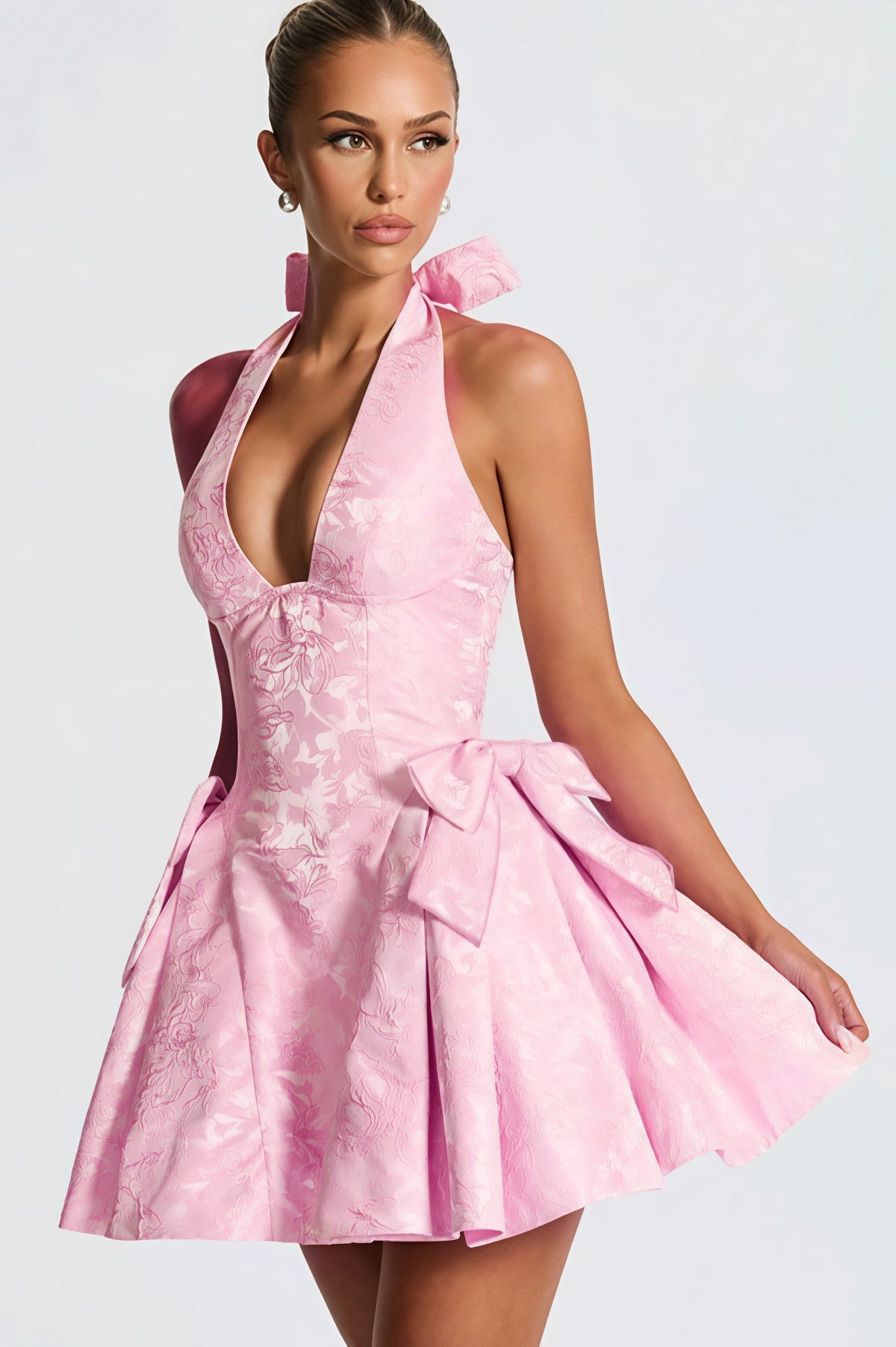 Halter Neck Midi Dress - View 2