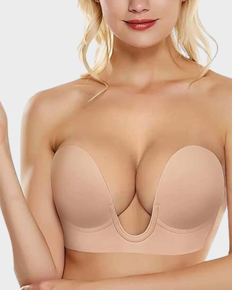 Backless Deep Plunge Adhesive Push Up Bra 7