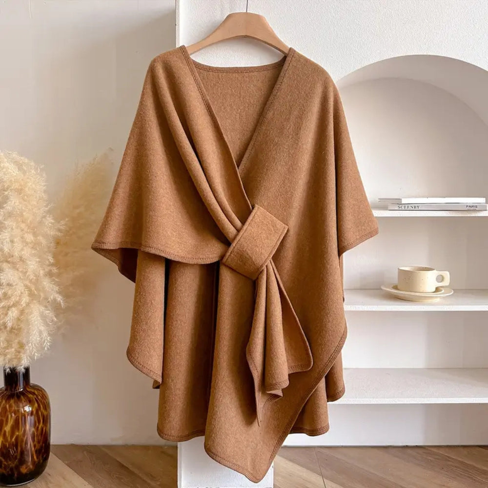 Open Front Draped Wrap Poncho Cape 3