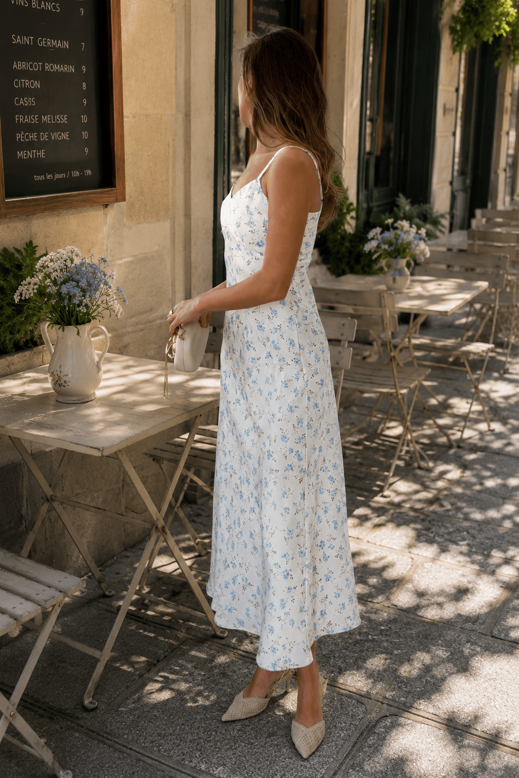 Satin Floral Dress