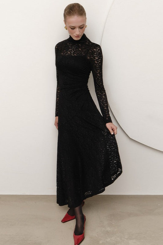 Lace Long Sleeve Maxi Dress - View 6