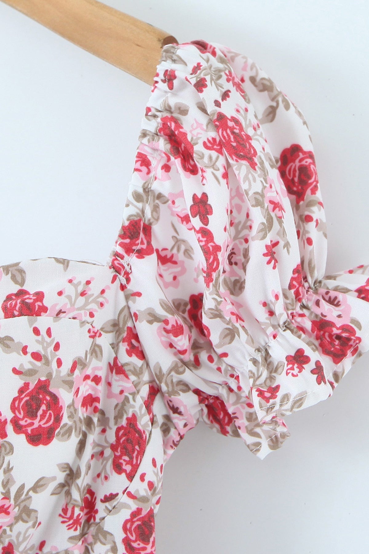 Floral Off Shoulder Sweetheart Bustier Tiered Ruffle Mini Dress - View 4