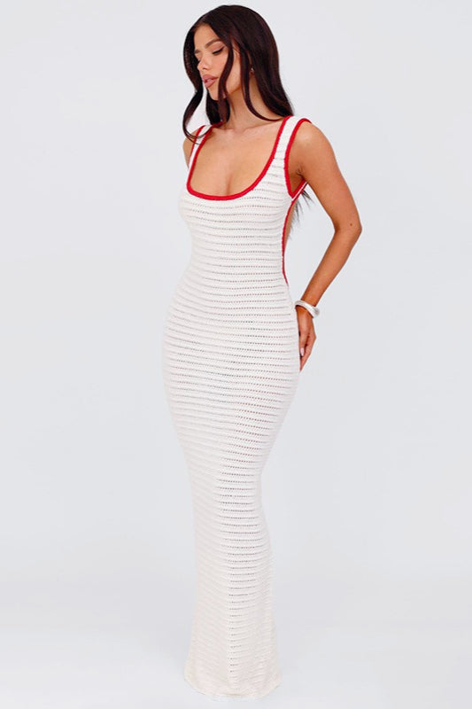 Sultry Sheer Knit Slip Dress - View 6