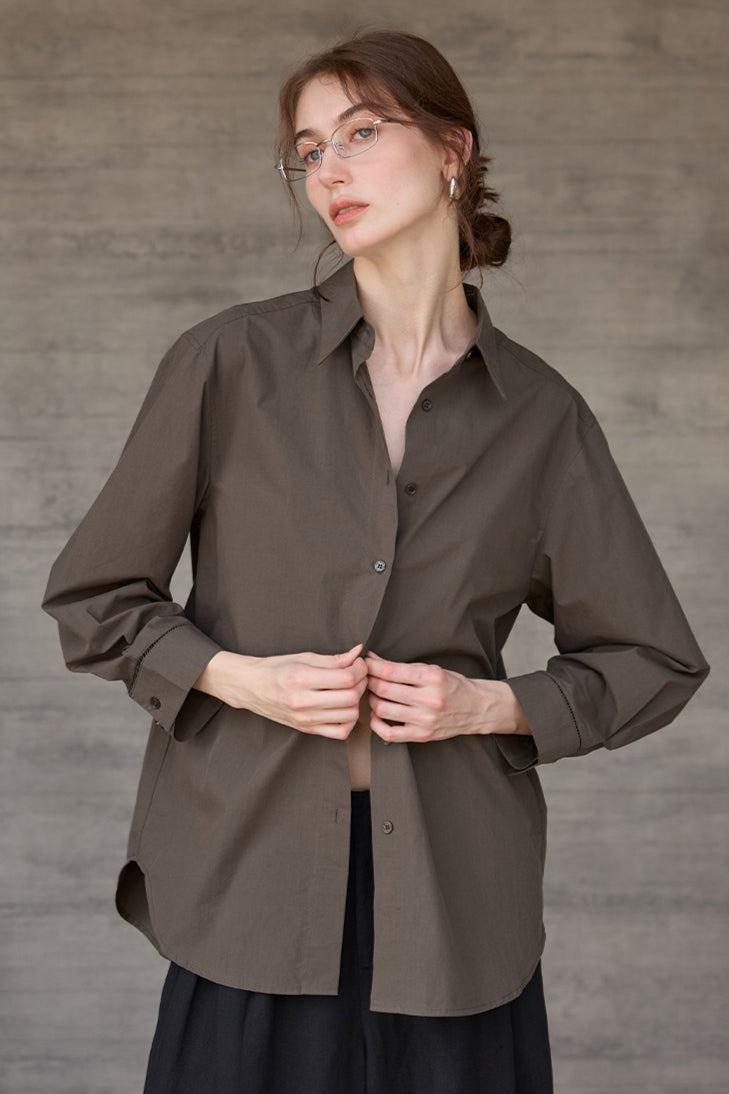 High Density Cotton Collared Blouse