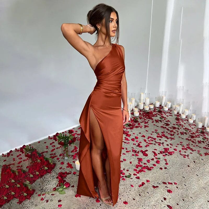 Josefina Exclusive Dress Bodycon Silk Maxi Chic Silhouette Collection - View 2