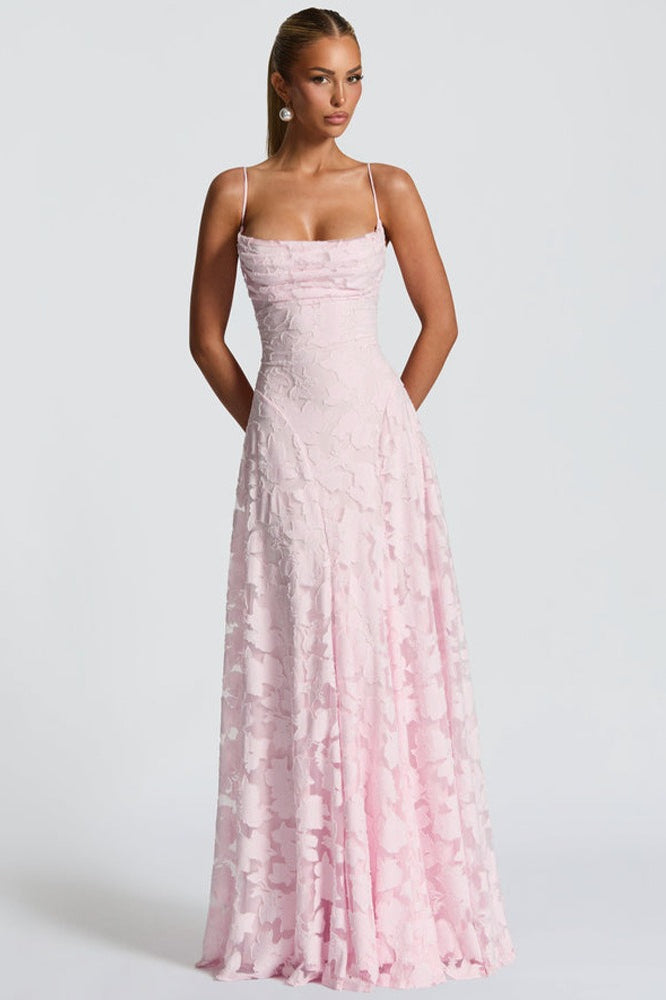 Backless Chiffon Maxi Dress - View 4
