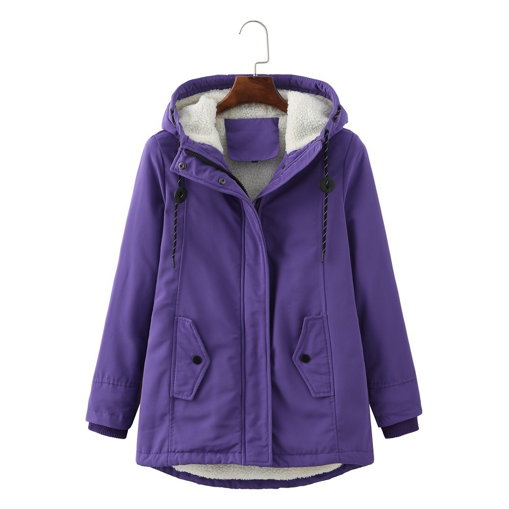 Hooded Sherpa Lined Zip Front Utility Parka Jacket 5