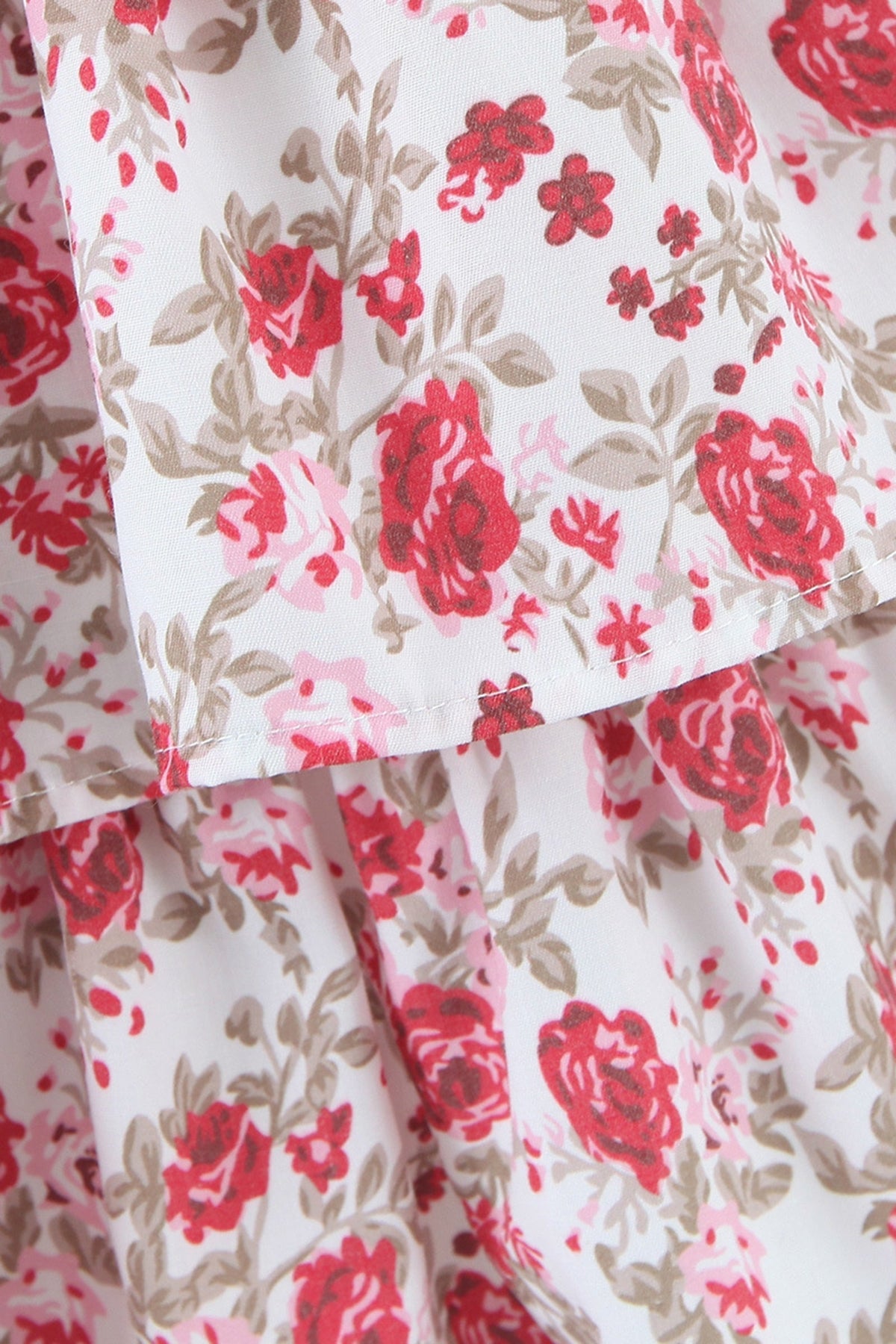 Floral Off Shoulder Sweetheart Bustier Tiered Ruffle Mini Dress - View 15
