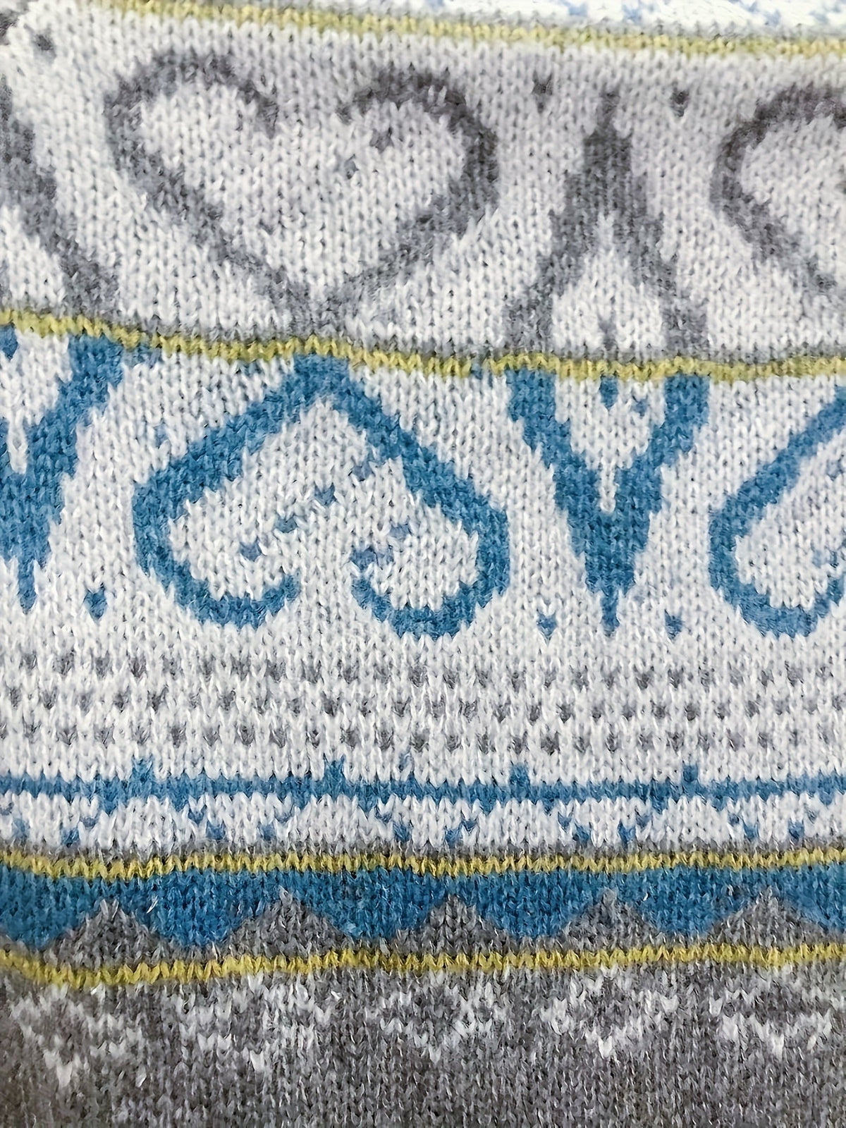 Fair Isle Crew Neck Nordic Knit Sweater 4