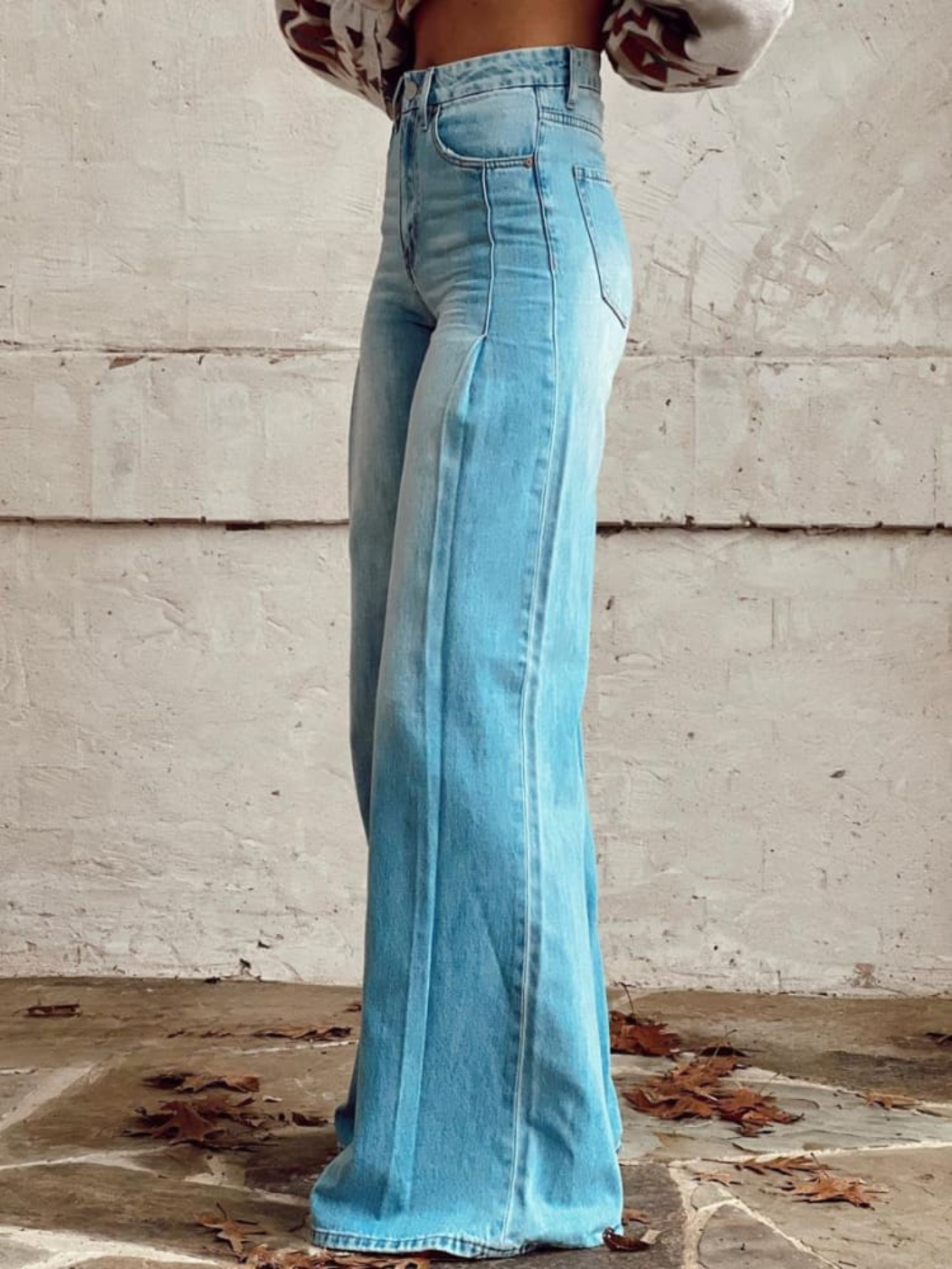 High Waist Wide Leg Denim Jeans 2