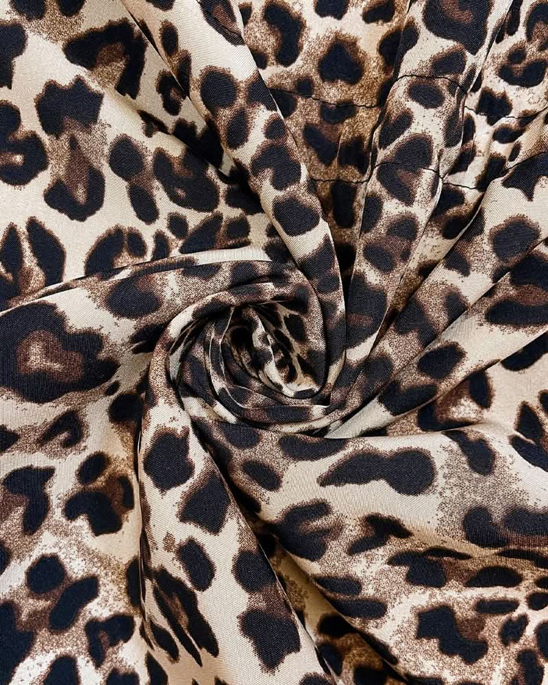 Hooded Zip Front Leopard Lined Longline Coat 8