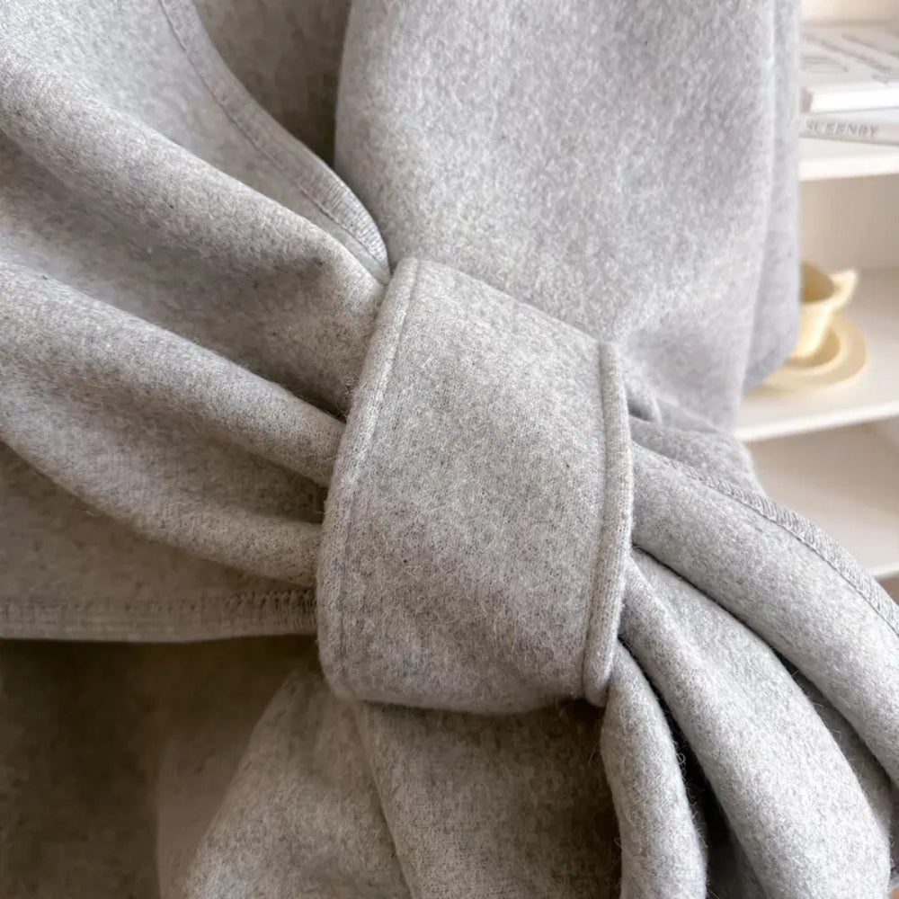 Open Front Draped Wrap Poncho Cape 11