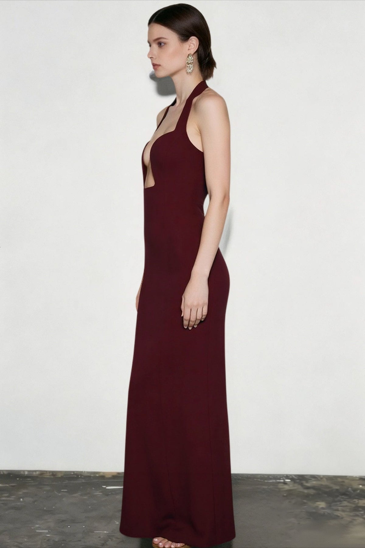 Halter Sweetheart Cut Out Bodycon Maxi Dress - View 4
