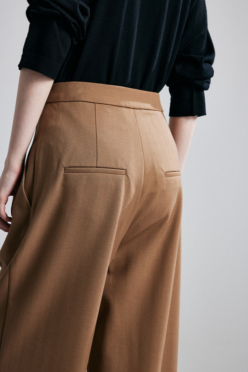 Relaxed Straight Wool Twill Multi Match Suit Pants