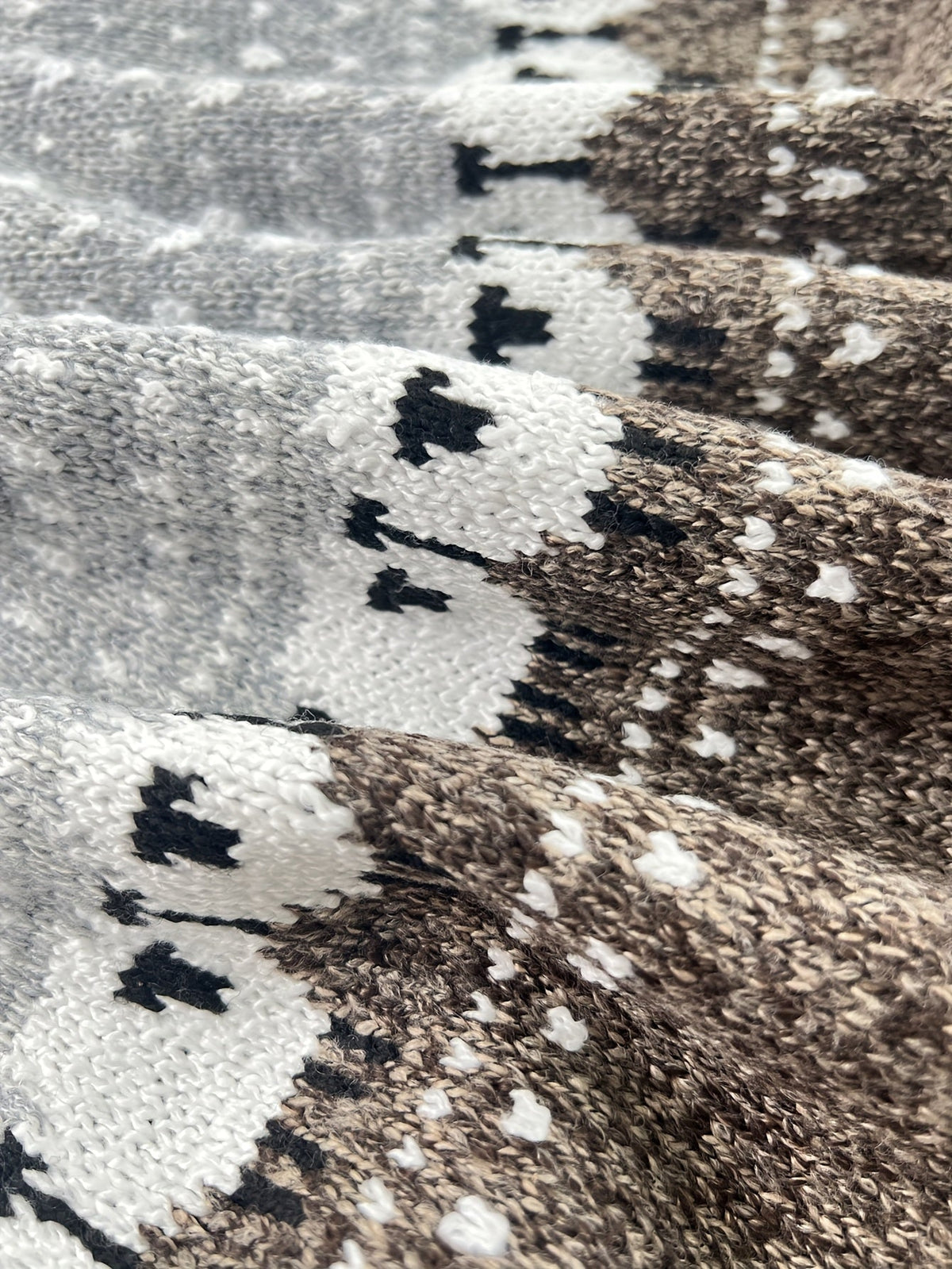 Boat Neck Sheep Fair Isle Knit Sweater 4