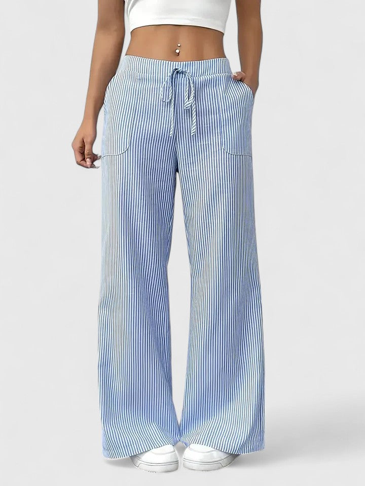 High Waist Striped Wide Leg Pants 9