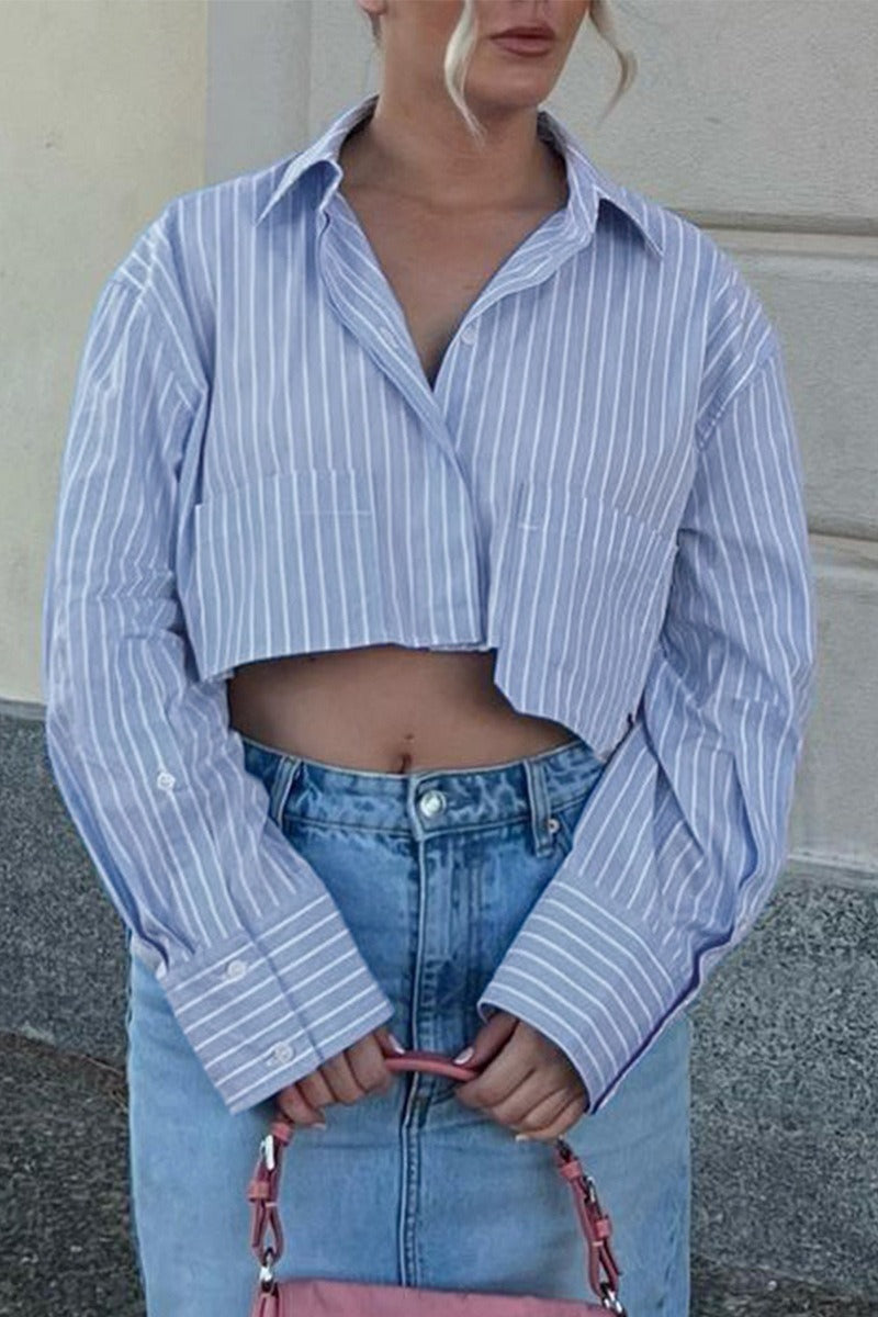 Irregular Hem Street Style Blouse