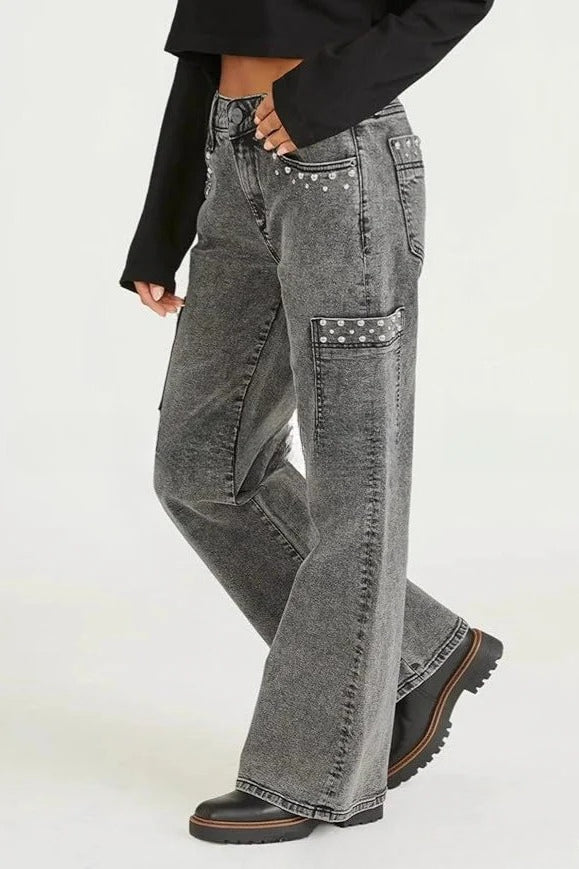 High-Waist Flared Denim Jeans