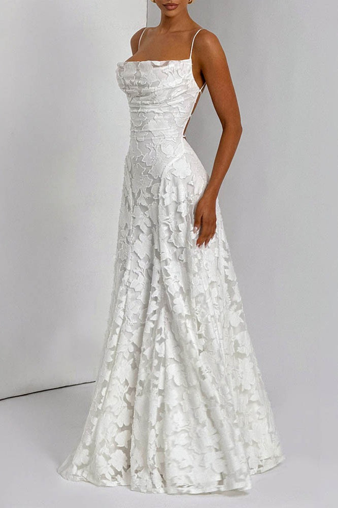 Backless Chiffon Maxi Dress - View 15