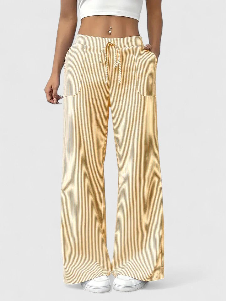 High Waist Striped Wide Leg Pants 6