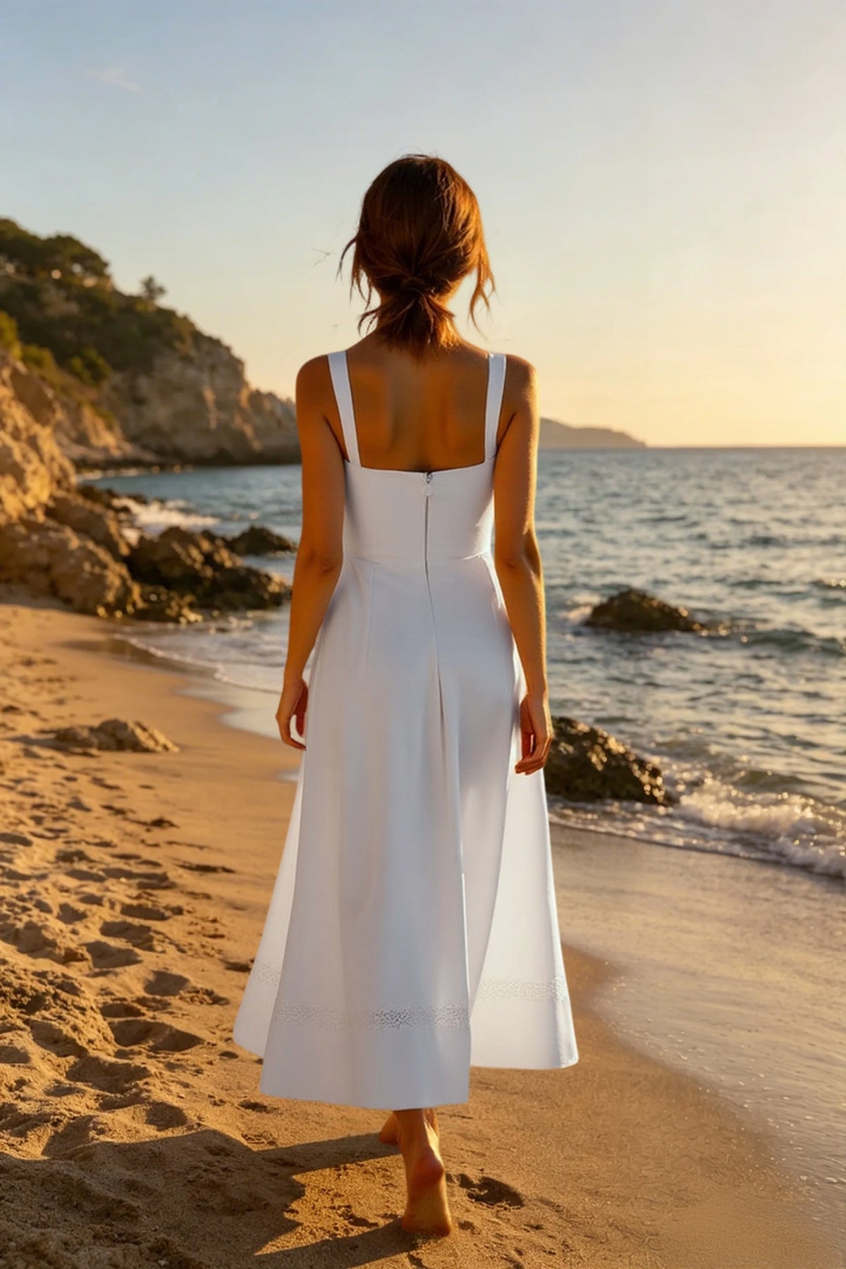 Elegant Lace Insert Maxi Slip Dress - View 2