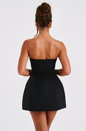 Strapless Corset Fit and Flare Mini Dress - View 11