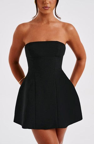 Strapless Corset Fit and Flare Mini Dress - View 14