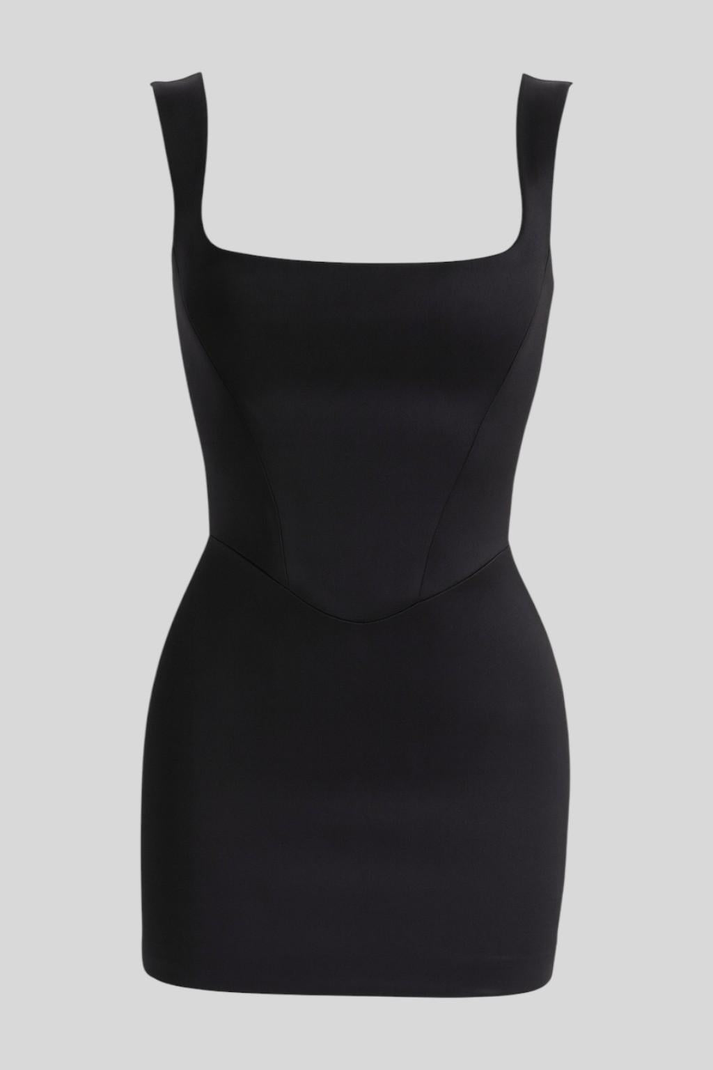 Square Neck Sleeveless Corset Bodycon Mini Dress 5