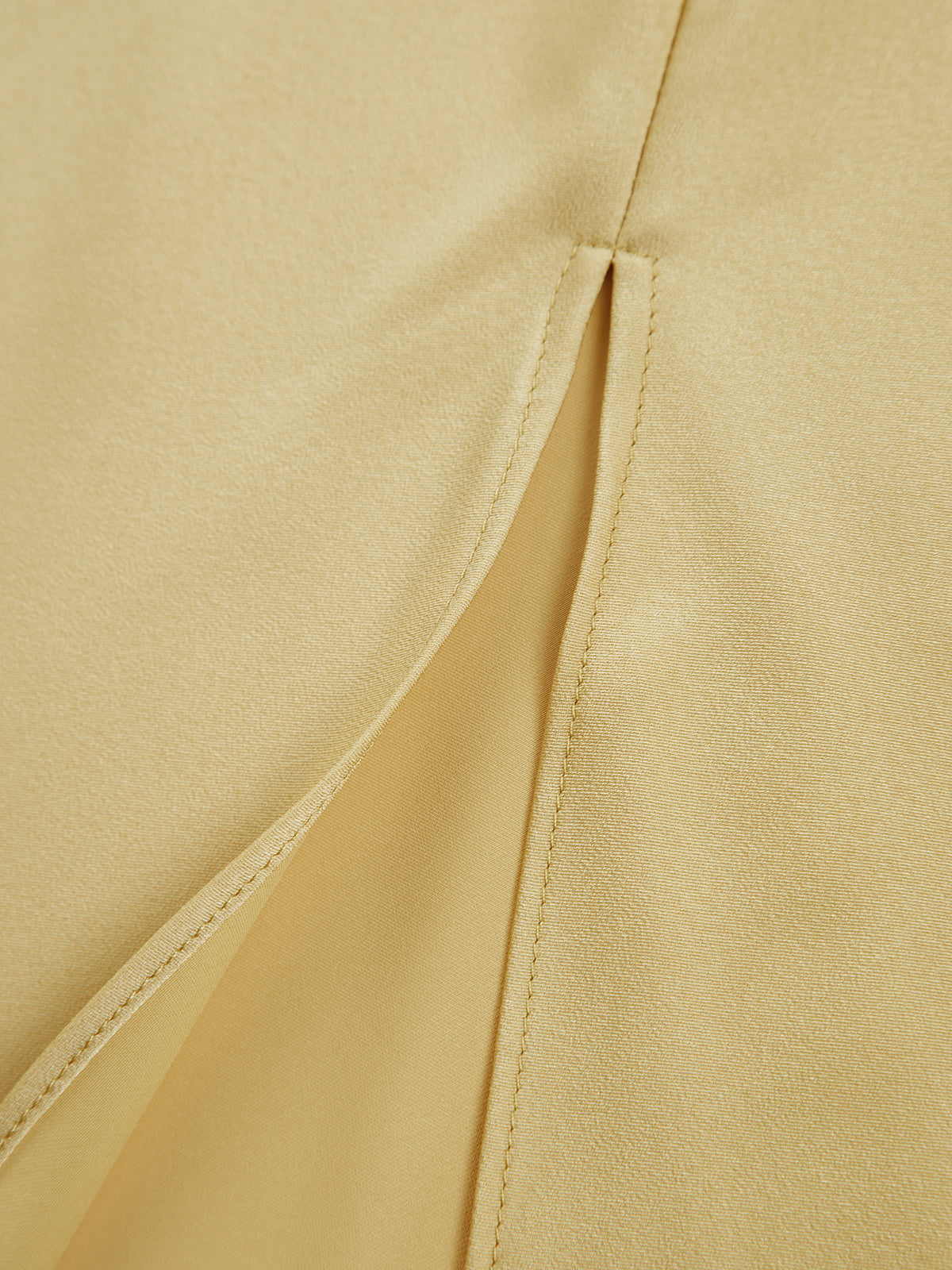 Satin Spaghetti Strap Cross Back Open Back Slip Maxi Dress - View 6