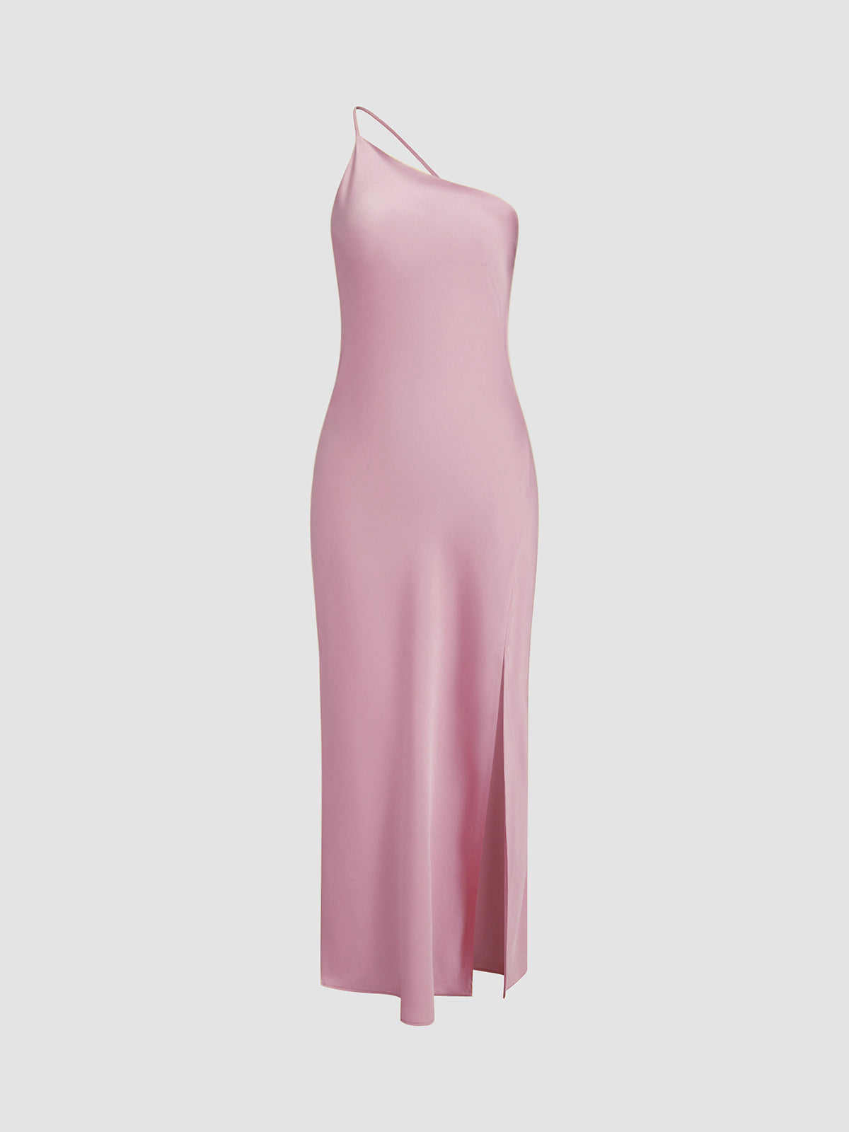 Satin Spaghetti Strap Cross Back Open Back Slip Maxi Dress - View 13